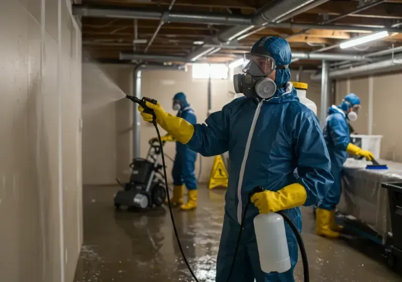 Basement Sanitization and Antimicrobial Treatment process in Lincoln County, ID