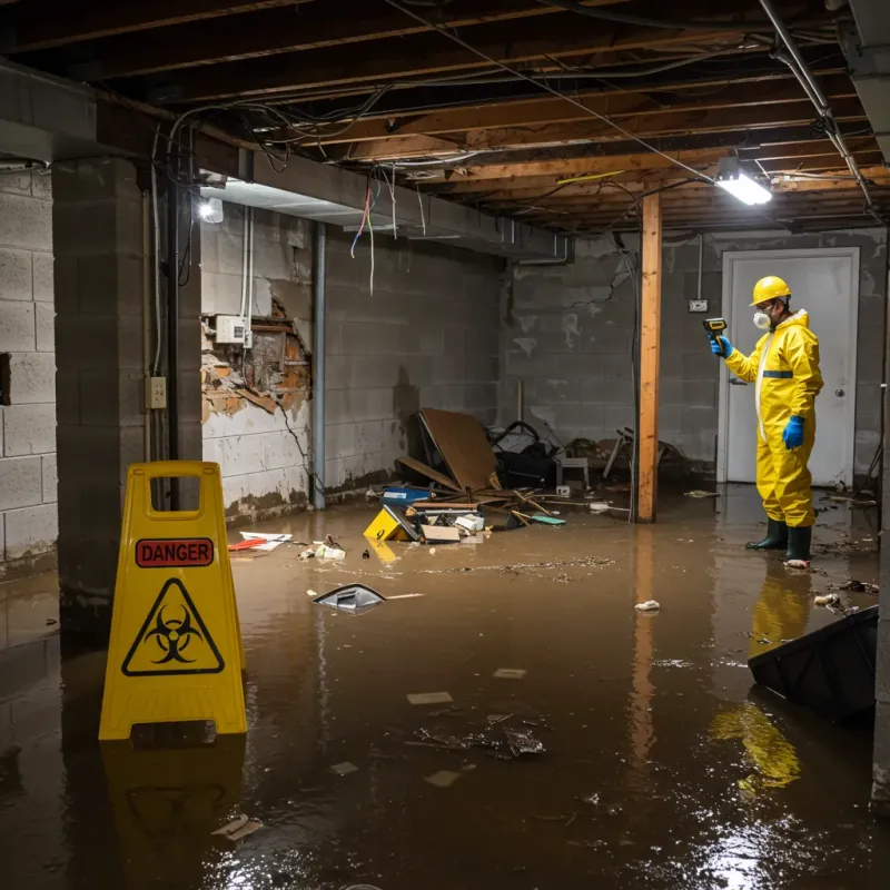 Flooded Basement Electrical Hazard in Lincoln County, ID Property