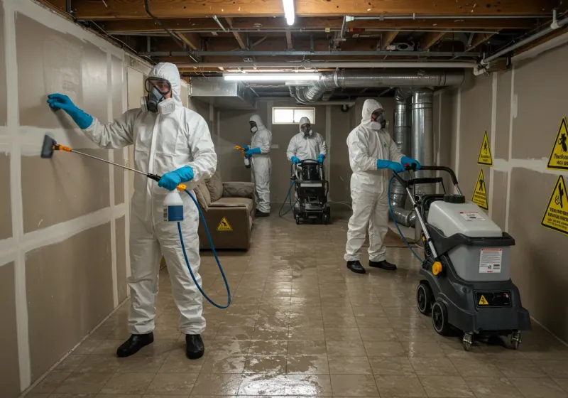 Basement Moisture Removal and Structural Drying process in Lincoln County, ID